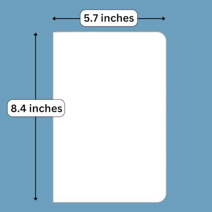 RICCO BELLO Wide Ruled Hardcover Diary Journal, Blue Shark | For Kids, Tweens, Bookmark, Band Closure, Storage Pocket, 5.7 x 8.4 Inches, 192 Pages - color: Blue Shark