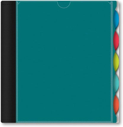 iScholar iQ+ Poly Cover 10 Subject Notebook, College Ruled, 11 x 8.5 Inch, 250 Sheets, Teal (58900-TL) (Pack of 6) - color: Teal, size: 10 Subject (Pack of 6), style: College Ruled