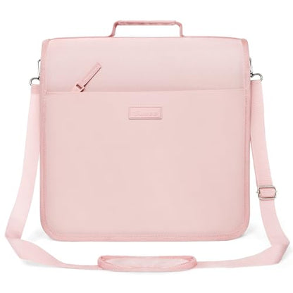 SUNEE Zipper Binder 3 Ring, 3 Inch O-Ring with Handle and Shoulder Strap, 600-Sheet Capacity, Multi-Pockets for Middle School Organizer Binder with Zipper, Pink Lotus - color: Pink Lotus