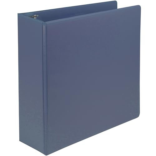 Samsill Plant-Based 3 Inch Durable D-Ring, View Binder, Eco-Friendly, USDA Certified Biobased, Single, Midnight Indigo - color: Indigo Blue, size: 3-Inch
