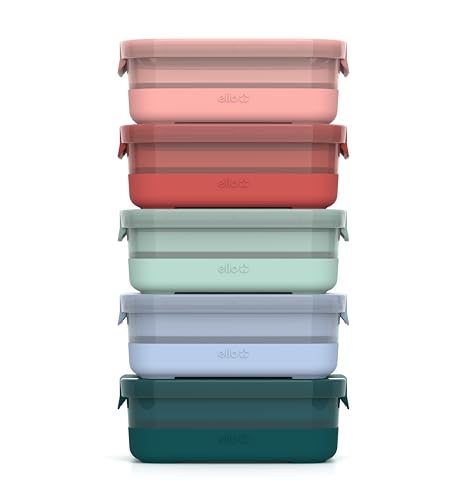 Ello Plastic Meal Prep Set BPA Free Plastic Food Storage Container with Silicone Boot and Airtight Lids, Dishwasher, Microwave, and Freezer Safe. - style: 3.7 Cup Meal Prep Melon