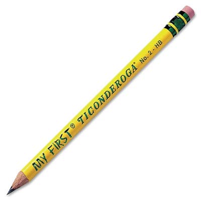 Ticonderoga My First Wood-Cased Pencils, 2 HB Soft, Pre-Sharpened, Yellow, 2 Count - style: 2 Count