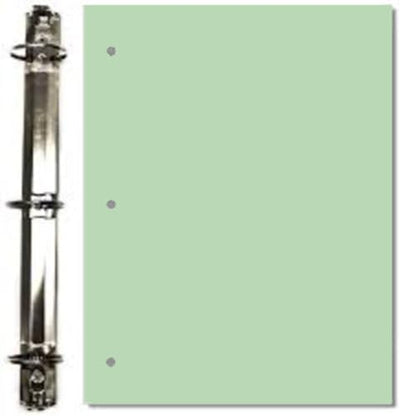 Copy Printing and Writing Colored Paper, 20 Pound - 75 Gsm, 3 Hole Punch, 500 Sheets per Ream. (Green) - color: Green