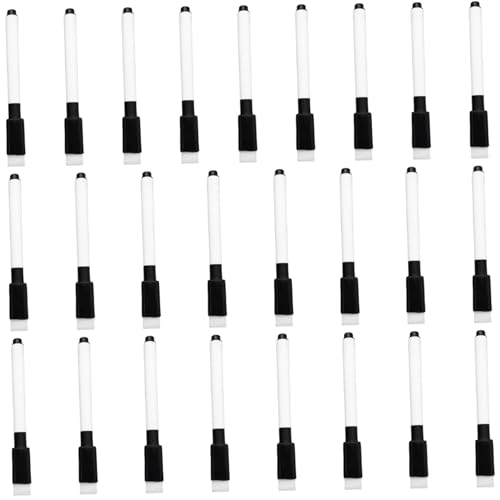 Dry Erase Markers with Eraser Cap 50Pcs 4.5 Inch Length Fine Tip Dry Erase Markers Black Color Whiteboard for School, Office, Fine Tip
