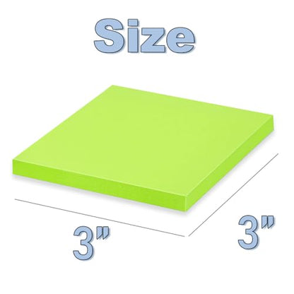 (40 Pads) Sticky Notes 3x3 in,Bright Colors Notepads,Colorful Stickies | Super Sticking Power,Memo Note Pads,Post on Windows Doors,Office,School,Strong Adhesive,Recyclable,Easy to Write