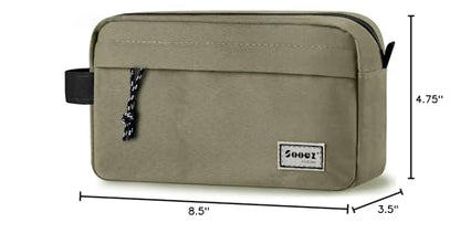 Sooez Big Capacity Pencil Pen Case, Upgraded Canvas Pencil Pouch Large Pencil Bag Organizer, Separate Compartments Easy Grip Handle, Aesthetic Supply for School Teens Adults, Army Green - color: Canvas Army Green