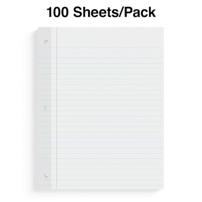 Staples Wide Ruled Filler Paper, 8" x 10.5", White, 100 Sheets/Pack, 3/Pack