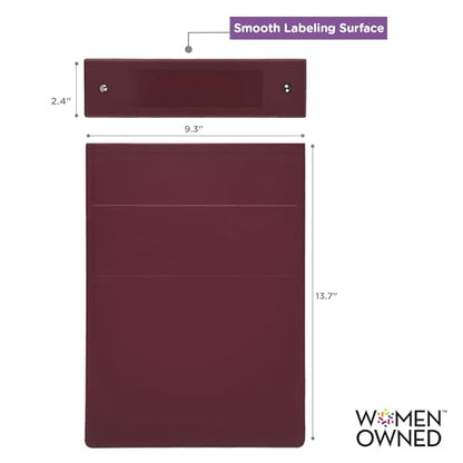Carstens 2-Inch Heavy Duty 3-Ring Binder - Top Opening, Wine, Durable Plastic, No-Gap Rings, Waterproof Cover, No Pockets, Holds 300 US Letter Sheets, BPA-Free, Made in USA (2873-3R), Case of 16 - color: Burgundy, size: Case of 16