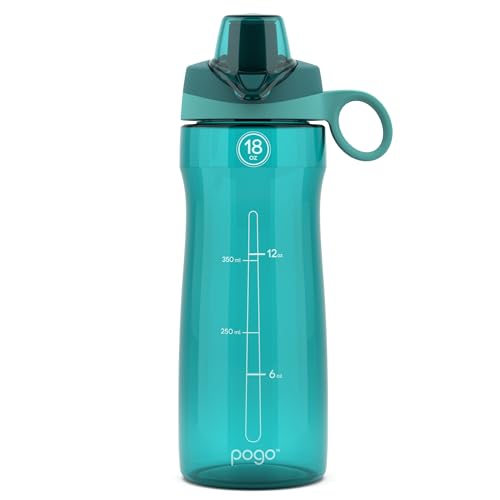 Pogo BPA-Free Tritan Plastic Water Bottle with Chug Lid,18 Oz, Teal - color: Teal, size: 18 Ounces
