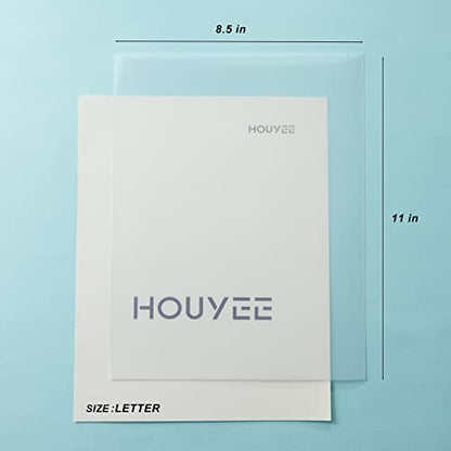 HOUYEE 20 Pack 15 Mil PVC Binding Presentation Covers, Frost Clear Report Covers, Letter Size, 8.5x11 Inches (15 Mil, 20P Frost Clear) - size: 15 Mil, 20P(frost clear)