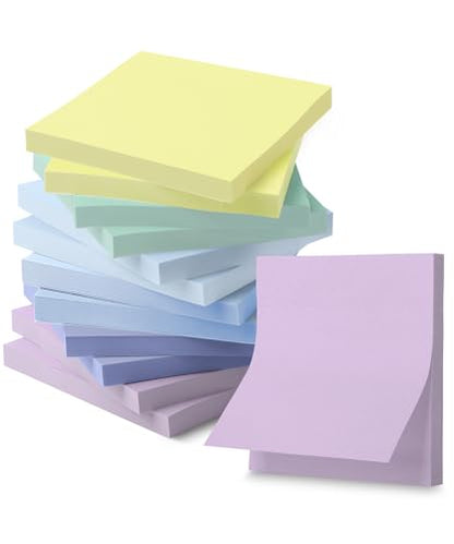 Mr. Pen- Sticky Notes, 3"x3", 12 Pads, 600 Sheets, Summer Colors | Sticky Notes Bulk, Self-Stick Note Pads, Perfect for Office, School, Home, Study & Organization - color: Summer