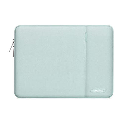 MOSISO Laptop Case 13.3 inch, 13-13.3 inch Laptop Sleeve Compatible with MacBook Air/Pro 13/Pro 14 M5 M4 M3 M2 M1, HP Dell ASUS Lenovo,Polyester Vertical Computer Sleeve Bag with Pocket, Mint Green - color: Mint Green, size: 13.3 inch