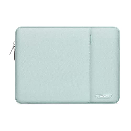 MOSISO Laptop Case 13.3 inch, 13-13.3 inch Laptop Sleeve Compatible with MacBook Air/Pro 13/Pro 14 M5 M4 M3 M2 M1, HP Dell ASUS Lenovo,Polyester Vertical Computer Sleeve Bag with Pocket, Mint Green - color: Mint Green, size: 13.3 inch