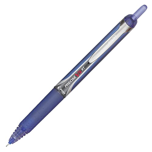 Pilot Precise V5 RT Refillable & Retractable Rollerball Pens, Extra Fine Point Pens 0.5 mm, Blue, Pack of 12 - Ideal for School, Journaling & Office Writing - color: Blue, size: 12 Count (Pack of 1)