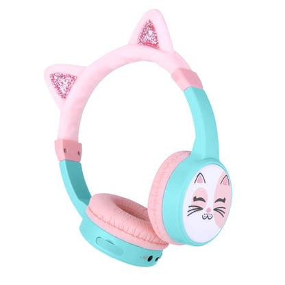 Cat Ear Kids Headphones, Bluetooth Wireless Headphones for Kids, 85dBA Volume Limited, FunShare, Girls Toddlers Children Headset for School/Learning/iPad/Travel - style: Cat Ear
