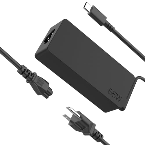 65W USB C Laptop Charger Compatible with Lenovo ThinkPad T14 T14s T15 T16 E14 E15 E16 Gen 5 4 3 2 1 X1 Carbon, Yoga 7i, Chromebook Computer Power Cord AC Adapter
