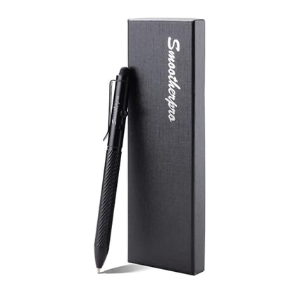 SMOOTHERPRO Black Bolt Action Stylus Pen,Compatible with Parker Refill | Ballpoint Stylus Pen for Touchscreens, Compatible with Parker and Fisher Space Spr4 Refills for Office Writing and Edc. - color: Black