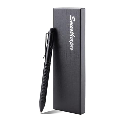 SMOOTHERPRO Black Bolt Action Stylus Pen,Compatible with Parker Refill | Ballpoint Stylus Pen for Touchscreens, Compatible with Parker and Fisher Space Spr4 Refills for Office Writing and Edc. - color: Black