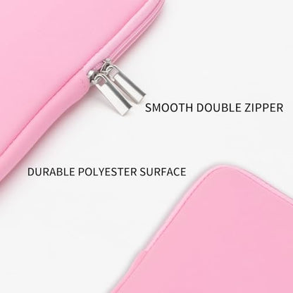 RAINYEAR 13 Inch Laptop Sleeve Case with Accessories Pouch, Compatible with 13.3" MacBook Air/Pro M1 M2 M3 M4 M5 A3449 A3240 A3113 A2681 A2338 (Pink, Upgraded Version) - color: Pink(upgraded Version), size: 13"