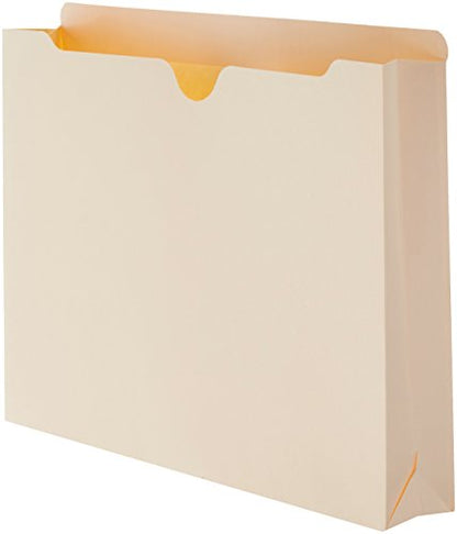 Amazon Basics Reinforced File Jackets, Letter Size, Straight-Cut Tab, 2 Inch Expansion, Manila, 50-Pack - size: 2 Inch Expansion, style: 50-Pack