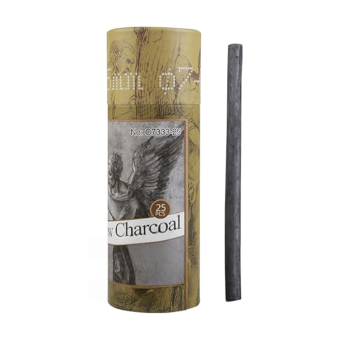YYMIYU Drawing Pencils Set, Art Sketching Pencils Charcoal Set (Charcoal Sticks 7-9 mm 25pcs 25) - style: Charcoal Sticks 7-9 mm 25pcs 25