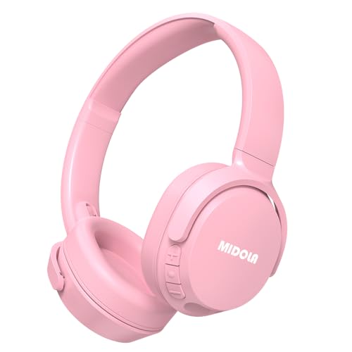 MIDOLA Headphones for Kids Bluetooth 5.4 Wireless 68H Play Time Volume Limit 85/94dB Over-Ear Foldable Headset,with Mic Wired Aux for Toddler Child Boy Girl School Pad Tablet Pink - color: Pink
