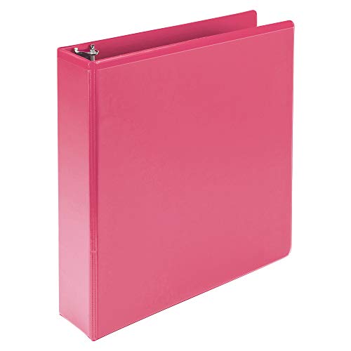 Samsill Plant-Based 2 Inch Durable Round Ring, View Binder, Eco-Friendly, USDA Certified Biobased, Single, Bright Pink - color: Berry Pink, size: 2-Inch