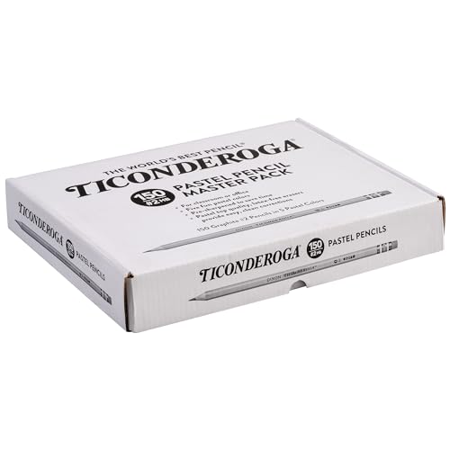 Ticonderoga Wood-Cased Pencils, Pre-Sharpened, 2 HB Soft, Pastel Colors, 150 Count - style: 150 Count Pastel