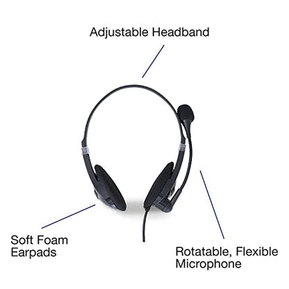 Verbatim Stereo USB Headset with Microphone and in-Line Remote