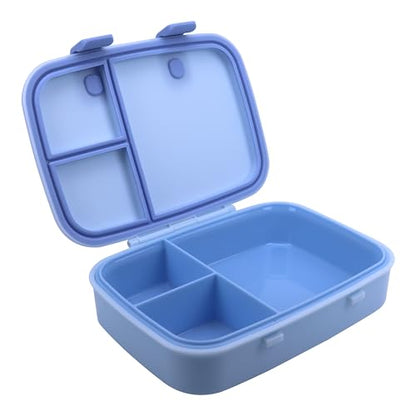 Kids Bento Explorer Lunch Box, 3 No-Mix Compartments, Microwave & Dishwasher Safe, Lightweight with Removable Tray, for Daycare, Preschool, School (Blue Ice) - color: Blue Ice