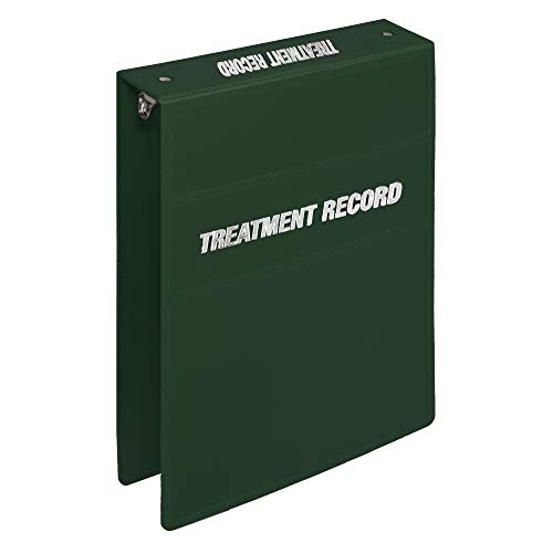 Carstens 2-Inch Heavy Duty Round Ring Binder for Treatment Administration Records – Top Opening Forest Green, Durable Plastic, No-Gap Rings, No Pockets, Holds 300 Letter Sheets, Made in USA, (1787-3R) - color: Hunter Green, size: 2"