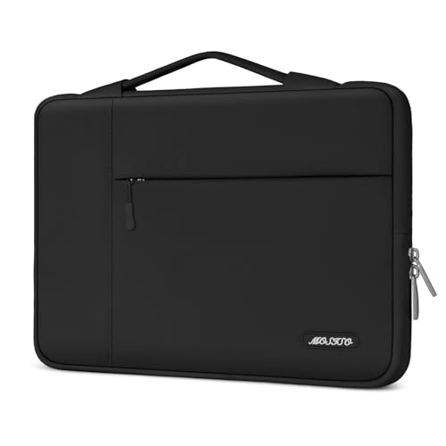 MOSISO Laptop Case 13.3 inch, 13.3 inch Laptop Sleeve with Handle | Compatible with MacBook Air/Pro 13/Pro 14, HP Dell ASUS Lenovo, Polyester Multifunctional Computer Bag, Black - color: Black, size: 13.3 inch