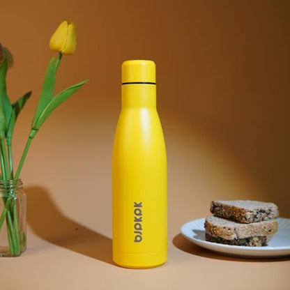 BJPKPK 12oz Water Bottles Stainless Steel Double Wall Vacuum Insulated Small Water Bottles for Travel,Yellow - color: Yellow, size: 12 Ounces