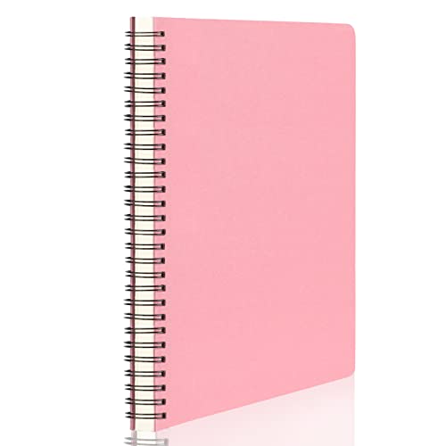 EUSOAR Spiral Notebook, 1 Pack 5.5" x 8.3" 160 Pages Pink A5 College Ruled Notebooks, Hardcover Lined Travel Writing Notebooks, Memo Notepad, Office Meeting Essentials Composition School Supplies - color: Pink, size: 1 Pack