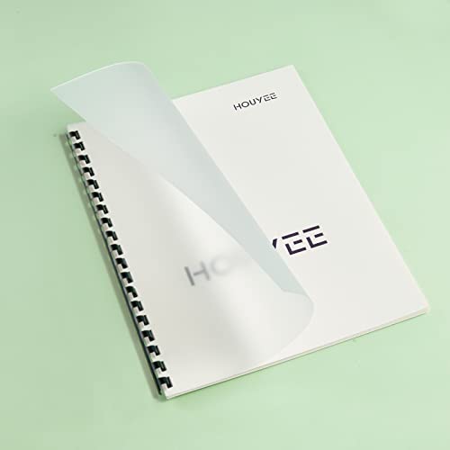 HOUYEE 20 Pack 15 Mil PVC Binding Presentation Covers, Frost Clear Report Covers, Letter Size, 8.5x11 Inches (15 Mil, 20P Frost Clear) - size: 15 Mil, 20P(frost clear)