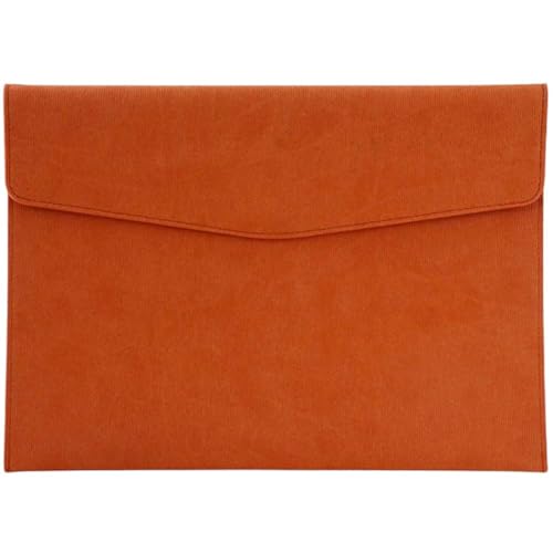 PU Leather A4 Document File Holder Folder Brown for Letter Size Waterproof Portfolio Filing Envelope Oragnizer Pocket Storage Case with Snap Closure for Receipt Contract Stationery Tablet - color: Brown