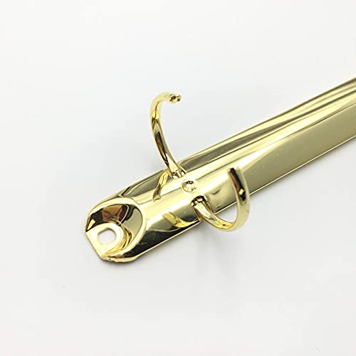 2Pcs Gold Standard Letter Metal 3-Ring Binder Mechanism Replacement Kit，3 O Rings,1inch Capacity,Loose Leaf Binding Spines Combs for Personal Organizers Planners - color: Gold 25mm