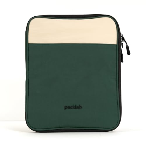 Cream & Green iPad Sleeve Case – Slim Protective Tablet Case for iPad 10th Generation, iPad 11th Generation & iPad Air 11 Inch – Padded Zippered Tablet Sleeve with Organizer - color: Cream w/ Green