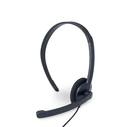 Verbatim Mono 3.5mm Wired Headset with Microphone and in-Line Remote, Black - size: 6.33, style: Mono