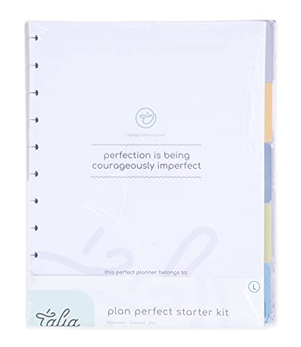 Talia Discbound Notebook - Discbound Starter Kit, Letter Set - includes 100 Sheets of Narrow Ruled, 5 Tab Dividers, 1 Pocket - color: Discbound Starter Kit, size: Letter Set