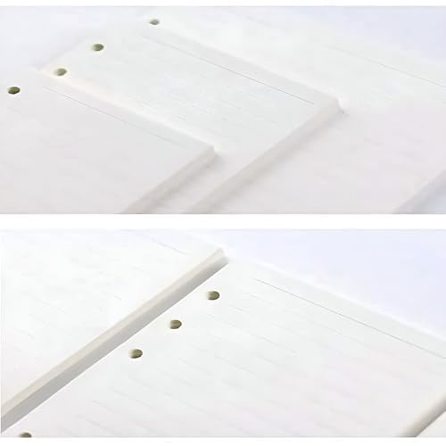 A6 Refill Paper,3 Pack Loose Leaf Paper,6-Holes Inserts Blank Filler Paper Leather Journal Notebook Refillable Paper for 6 Ring Refillable A6 Binder Notebook Planner (135 Sheets 270 Pages)