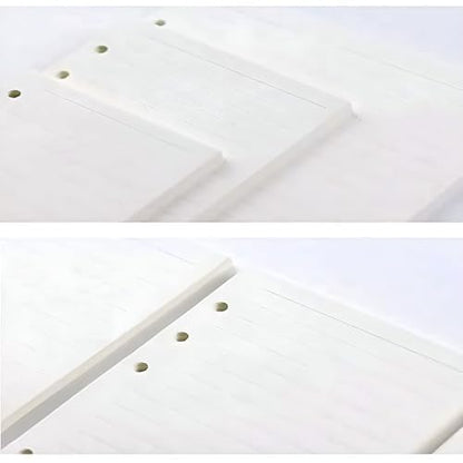 A6 Refill Paper,3 Pack Loose Leaf Paper,6-Holes Inserts Blank Filler Paper Leather Journal Notebook Refillable Paper for 6 Ring Refillable A6 Binder Notebook Planner (135 Sheets 270 Pages)