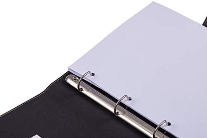 It's Academic Mini Executive Leather Portfolio Folder, 1" Ring Binder and 250-Sheet Capacity, Note Pads, and 5.5" x 8.5" Documents, 2 Pen Loops, Dark Brown Faux Leather (98295 - color: Brown, style: 8.5" x 9"