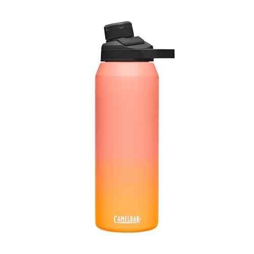 CamelBak Chute Mag Vacuum Insulated Stainless Steel Water Bottle, Magnetic Leak‑Resistant Cap for Everyday Hydration - color: Melon Fade, size: 32 Ounces