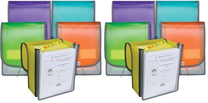 C-Line 7-Pocket Vertical Backpack File, Assorted, 1" x 10 1/4" x 12 3/4" (Pack of 2) - size: 1 Count (Pack of 2)