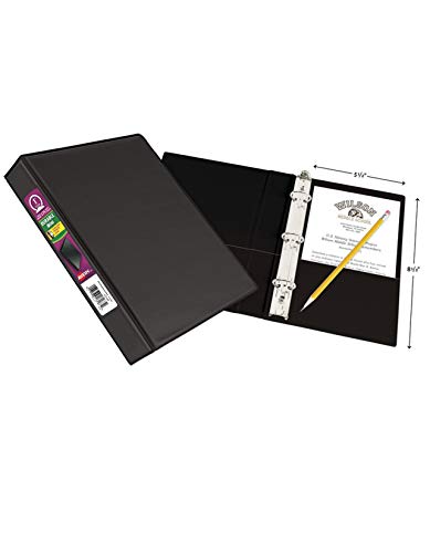 Avery Mini Durable View 3 Ring Binder, 1 Inch Round Rings, 1 Black Binder (17167) (Pack of 12) - size: 1" (Pack of 12)