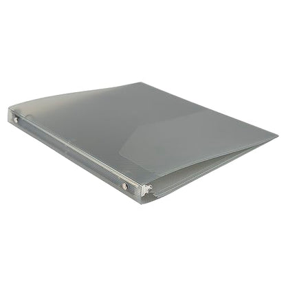 JAM PAPER Plastic 0.5 inch Binder - Smoke Grey 3 Ring Binder - Sold Individually - color: Smoke, size: 0.5 inch