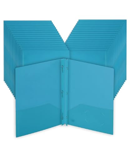 Mr. Pen- Plastic Folders with Pockets and Prongs, 36 Pack, Letter Size | Flexible Plastic Folders with Prongs - color: Blue, size: 36 Pack