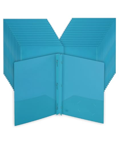 Mr. Pen- Plastic Folders with Pockets and Prongs, 36 Pack, Letter Size | Flexible Plastic Folders with Prongs - color: Blue, size: 36 Pack