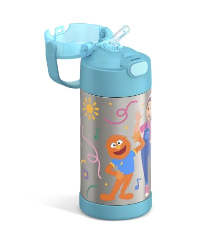 THERMOS FUNTAINER Water Bottle with Straw - 12 Ounce - Kids Stainless Steel Vacuum Insulated Water Bottle with Lid, Ms. Rachel - color: Ms. Rachel